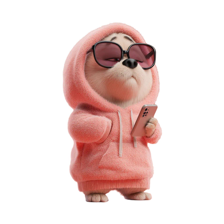 Cool Cartoon Dog V2 Vinyl Car Decal Sticker – Waterproof & UV-Resistant 