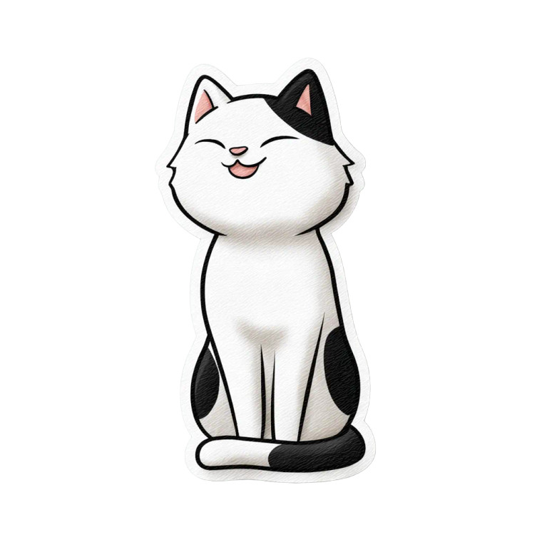 Cute Cat Sticker V6 Vinyl Car Decal Sticker – Waterproof & UV-Resistant 