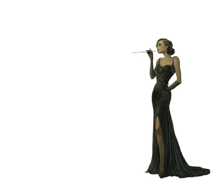 Glamorous Evening Gown V2 Vinyl Car Decal Sticker – Waterproof & UV-Resistant 