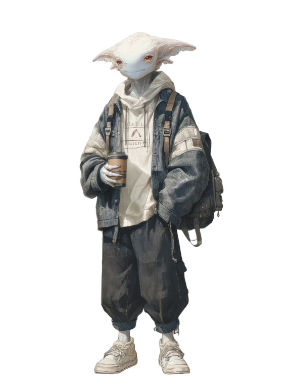 Alien Casual Tourist Vinyl Car Decal Sticker – Waterproof & UV-Resistant 