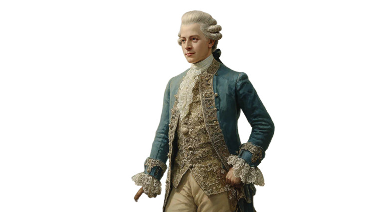 Majestic Mozart Portrait Vinyl Car Decal Sticker – Waterproof & UV-Resistant 