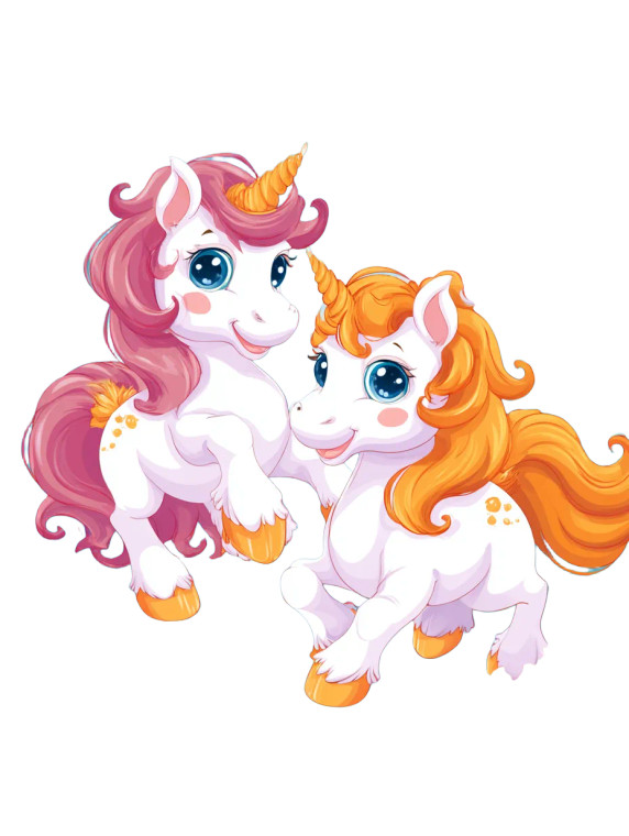 Baby Unicorns Frolicking Vinyl Car Decal Sticker – Waterproof & UV-Resistant 