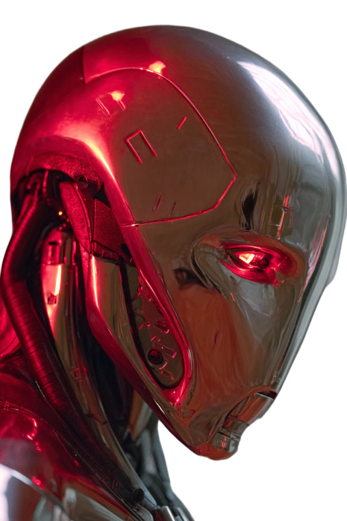 Alien Cyborg Headshot Vinyl Car Decal Sticker – Waterproof & UV-Resistant 