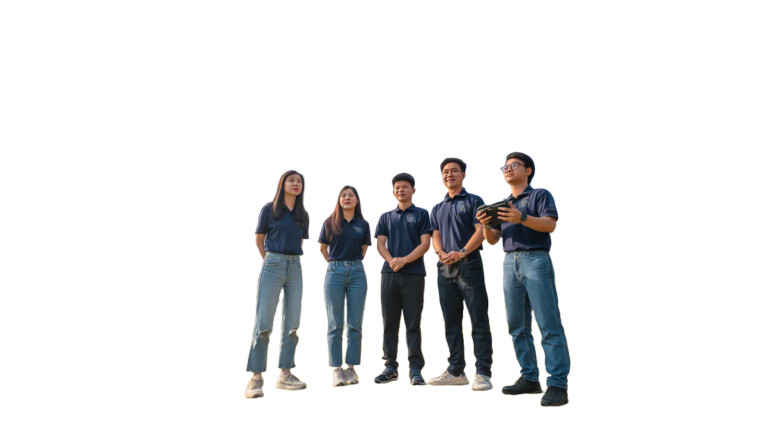 Vietnamese Students With Drone Vinyl Car Decal Sticker – Waterproof & UV-Resistant 