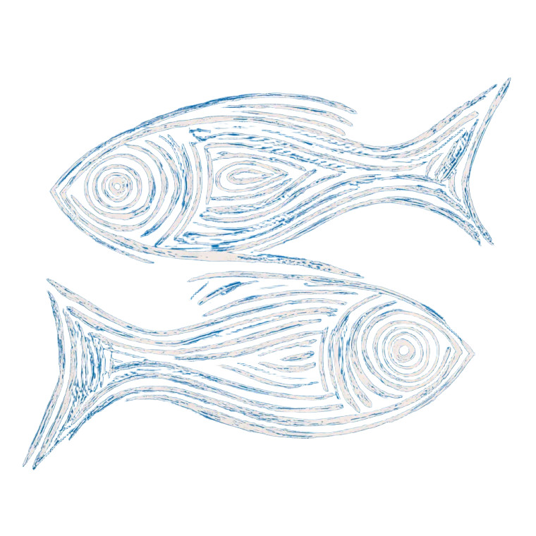 Simple Fish Illustration Vinyl Car Decal Sticker – Waterproof & UV-Resistant 