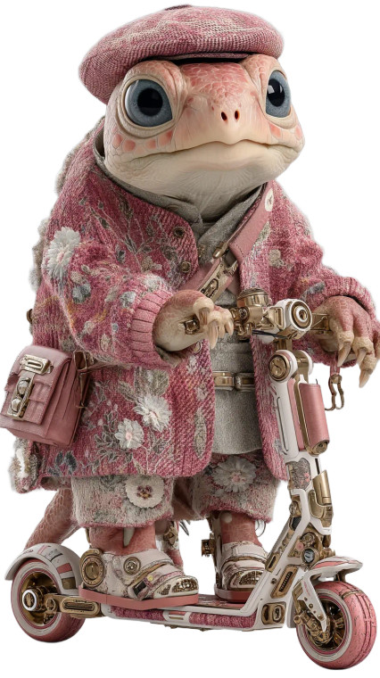 Cyberpunk Turtle Rider Vinyl Car Decal Sticker – Waterproof & UV-Resistant 