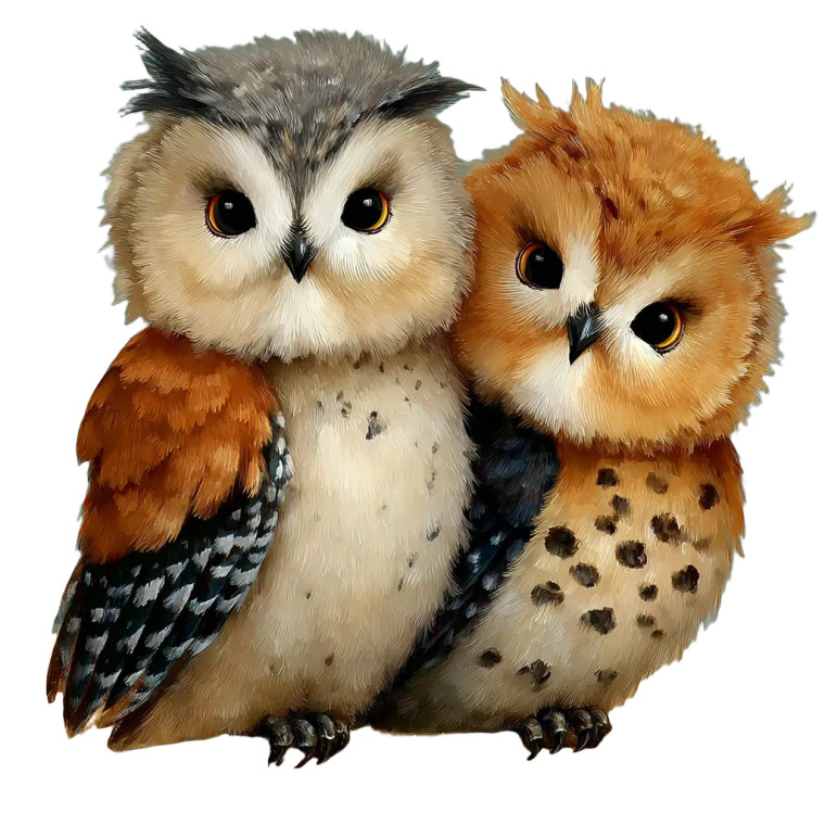 Whimsical Owls Vinyl Car Decal Sticker – Waterproof & UV-Resistant 