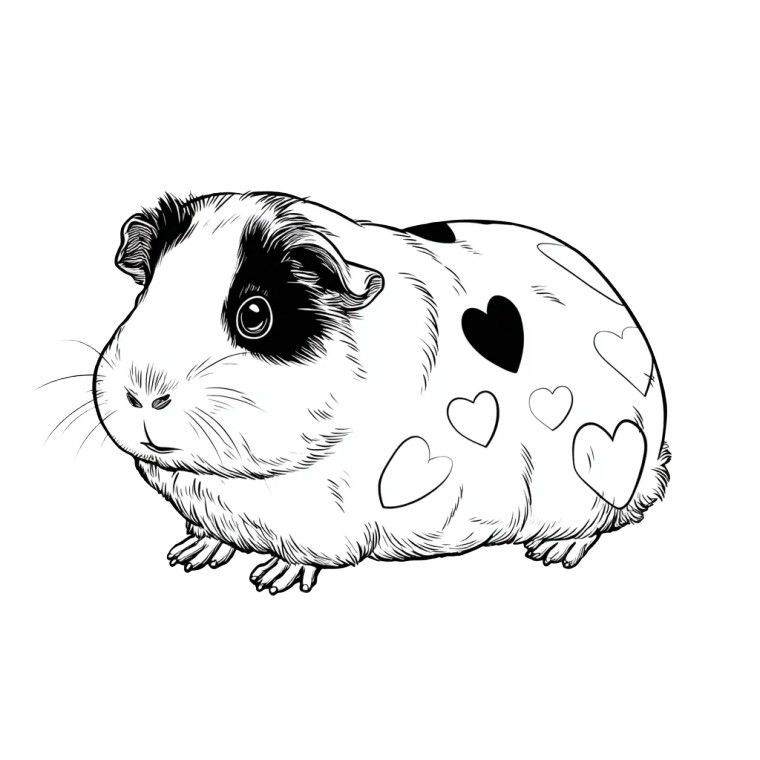 Cute Guinea Pig V3 Vinyl Car Decal Sticker – Waterproof & UV-Resistant 