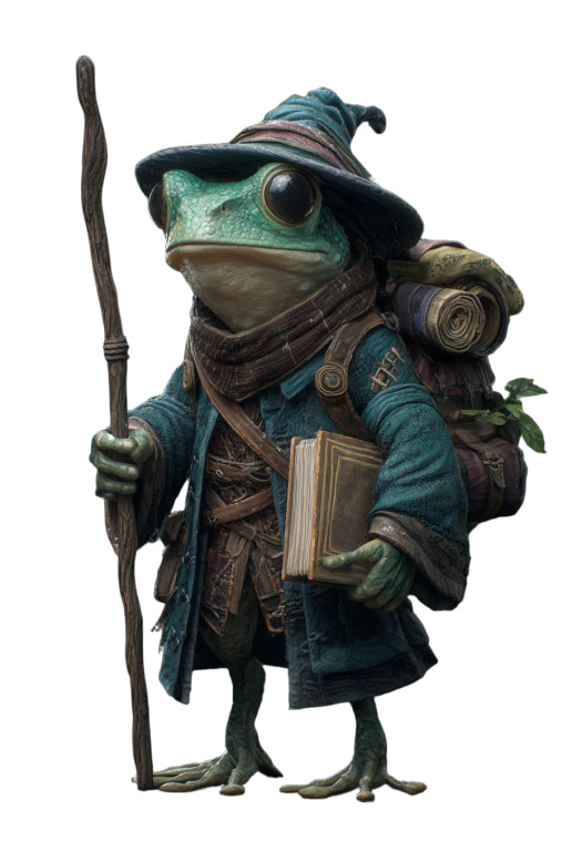 Tree Frog Wizard V2 Vinyl Car Decal Sticker – Waterproof & UV-Resistant 