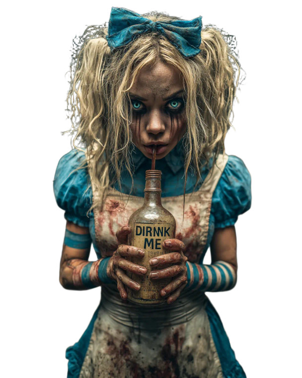 Zombie Alice Vinyl Car Decal Sticker – Waterproof & UV-Resistant 