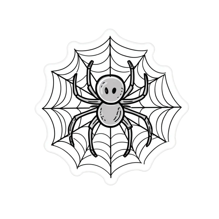 Cute Spider Sticker Vinyl Car Decal Sticker – Waterproof & UV-Resistant 