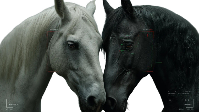 Horses Touching Heads Vinyl Car Decal Sticker – Waterproof & UV-Resistant 