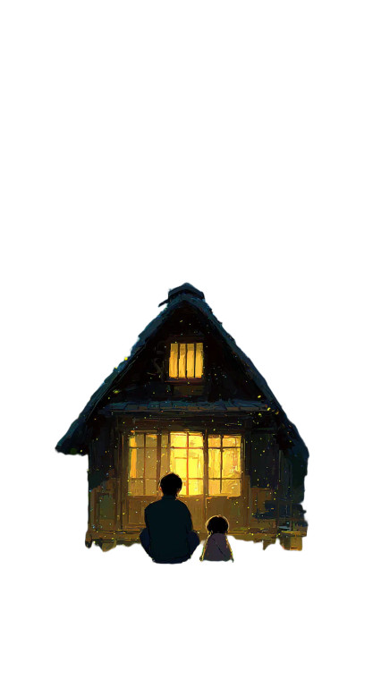 Ghibli-Style Night Vinyl Car Decal Sticker – Waterproof & UV-Resistant 