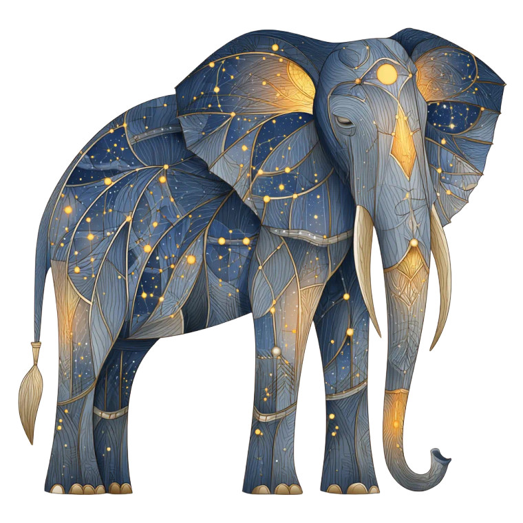 Surreal Glass Elephant Vinyl Car Decal Sticker – Waterproof & UV-Resistant 