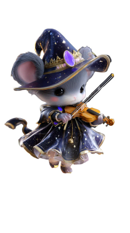 Magical Mouse Violinist Vinyl Car Decal Sticker – Waterproof & UV-Resistant 