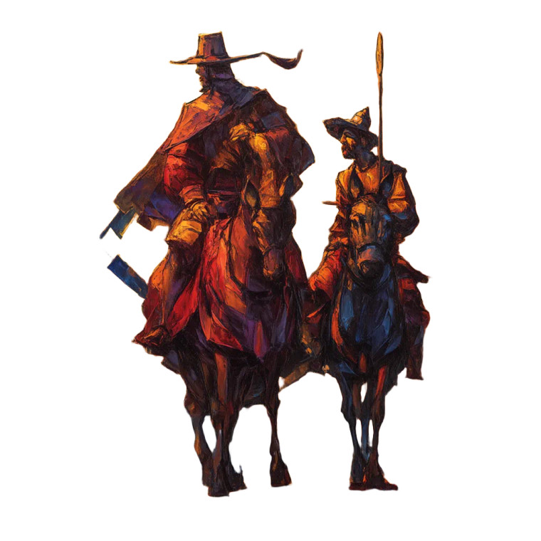 Cubist Don Quixote Vinyl Car Decal Sticker – Waterproof & UV-Resistant 