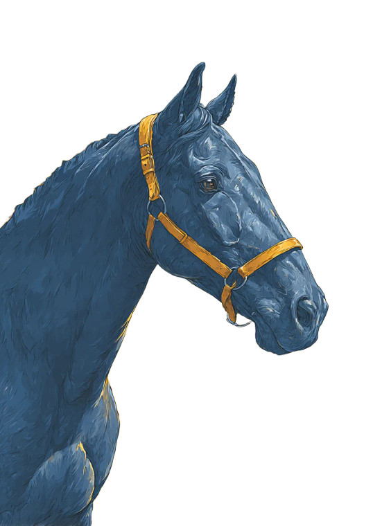 Stylized Hermès Horse V2 Vinyl Car Decal Sticker – Waterproof & UV-Resistant 