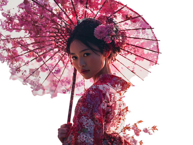 Geisha Portrait V6 Vinyl Car Decal Sticker – Waterproof & UV-Resistant 