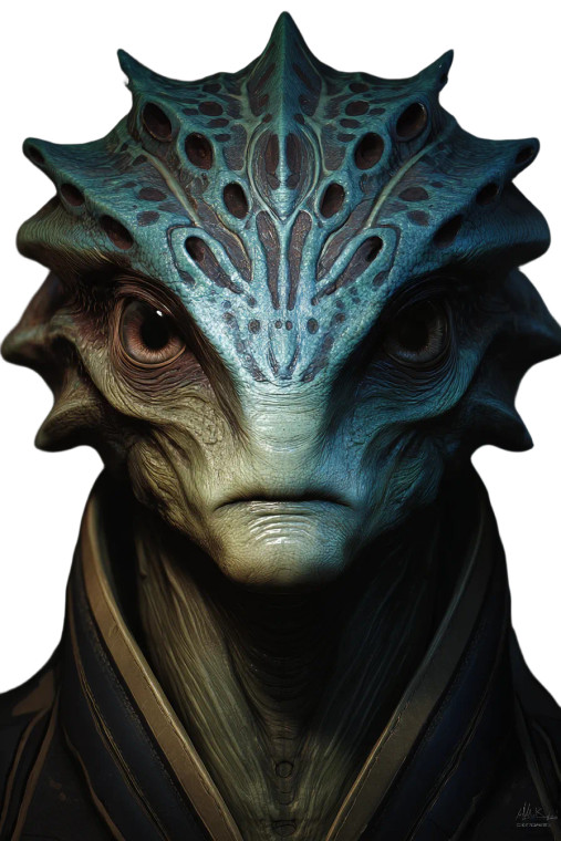 Extraterrestrial Portrait Vinyl Car Decal Sticker – Waterproof & UV-Resistant 