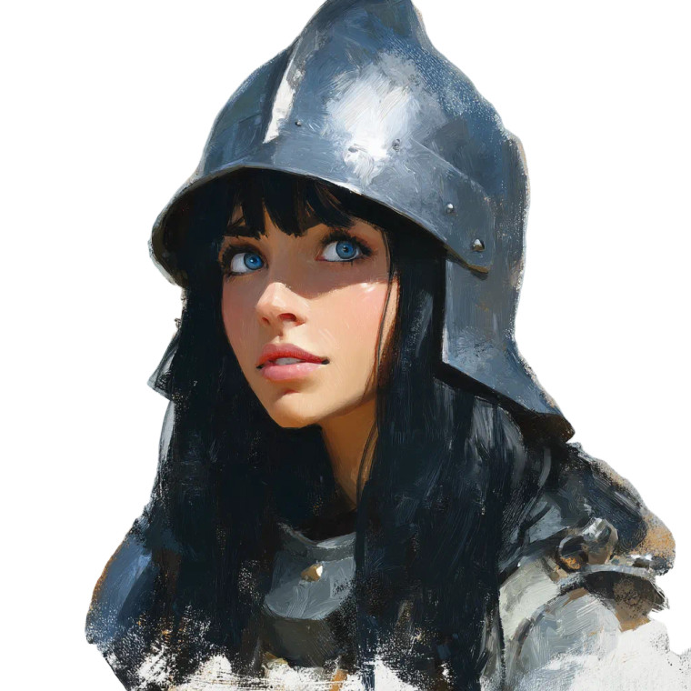 Woman Knight Vinyl Car Decal Sticker – Waterproof & UV-Resistant 