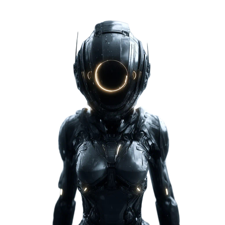 Futuristic Robot V12 Vinyl Car Decal Sticker – Waterproof & UV-Resistant 