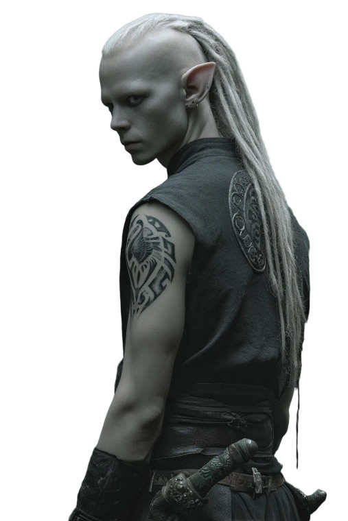 Pale Shadar-Kai Elf Vinyl Car Decal Sticker – Waterproof & UV-Resistant 