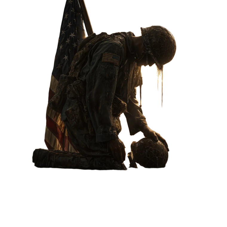 Soldier'S Reflection Vinyl Car Decal Sticker – Waterproof & UV-Resistant 