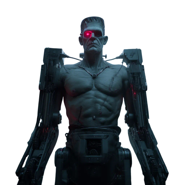 Cybernetic Frankenstein Vinyl Car Decal Sticker – Waterproof & UV-Resistant 