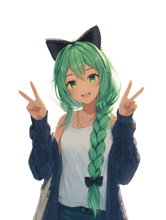 Anime Cat Girl V62 Vinyl Car Decal Sticker – Waterproof & UV-Resistant 