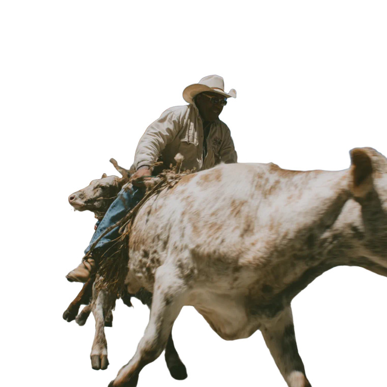 Texan Cowboy Riding Vinyl Car Decal Sticker – Waterproof & UV-Resistant 