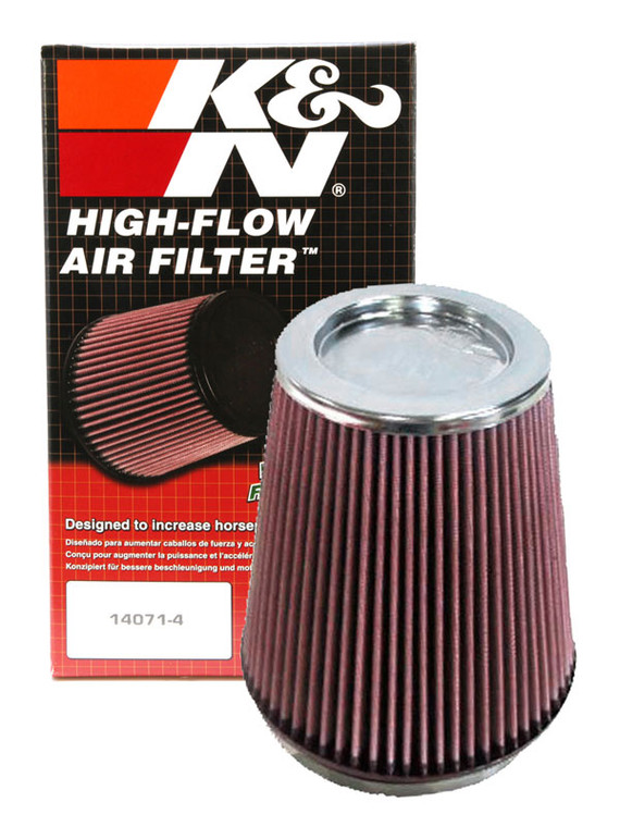 K&N Red Cotton Gauze Air Filter | Washable & Reusable | Molded Rubber Flanges | Metal Top | Universal Fit