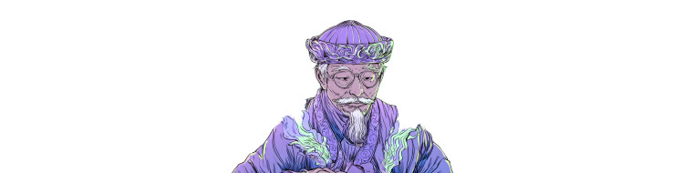 Elderly Winged Sage Vinyl Car Decal Sticker – Waterproof & UV-Resistant 