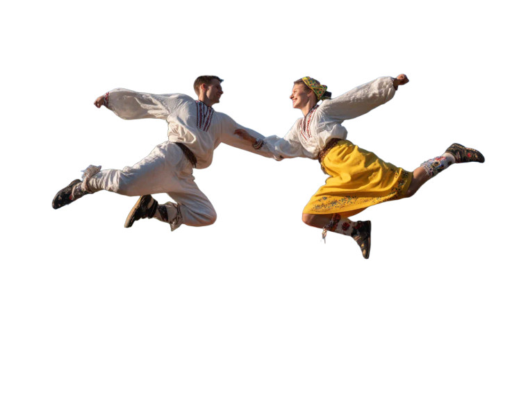 Ukrainian Dance Bonfire Vinyl Car Decal Sticker – Waterproof & UV-Resistant 