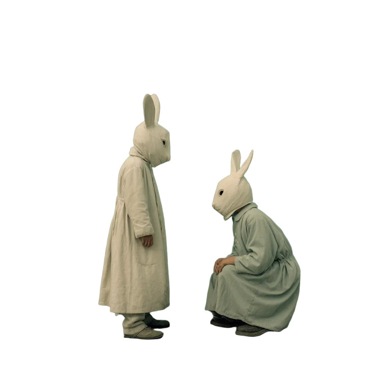 Rabbit Mask Duo Vinyl Car Decal Sticker – Waterproof & UV-Resistant 