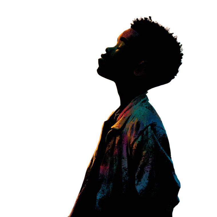 Hopeful Silhouette Boy Vinyl Car Decal Sticker – Waterproof & UV-Resistant 