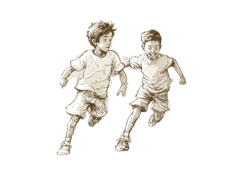 Boys Playing Soccer V6 Vinyl Car Decal Sticker – Waterproof & UV-Resistant 