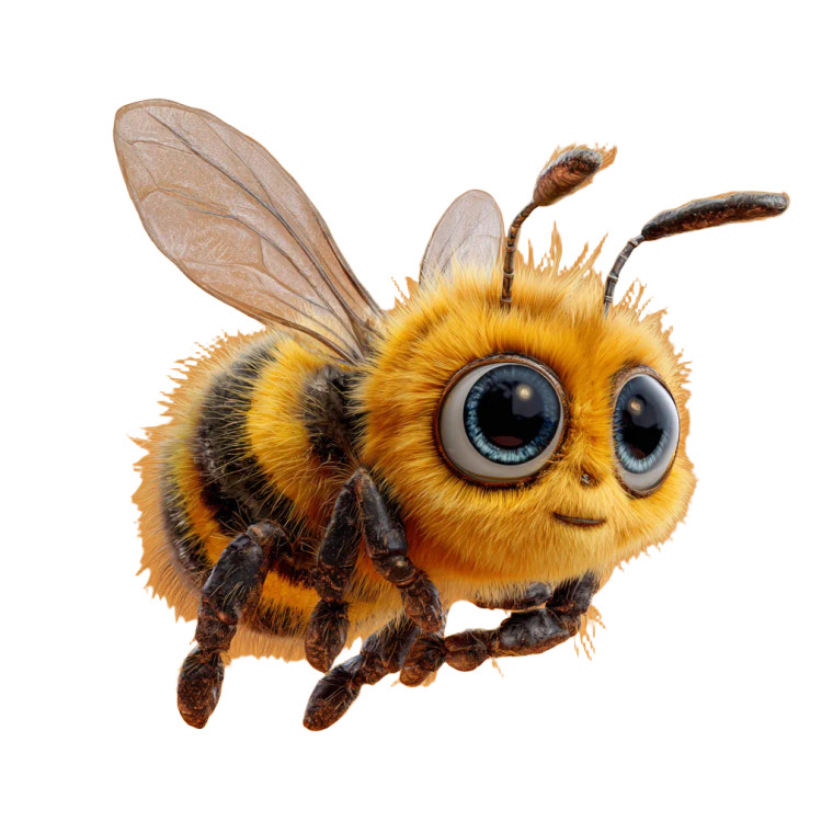 Cartoon Bee V12 Vinyl Car Decal Sticker – Waterproof & UV-Resistant 