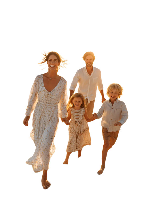 Joyful Beach Family V3 Vinyl Car Decal Sticker – Waterproof & UV-Resistant 