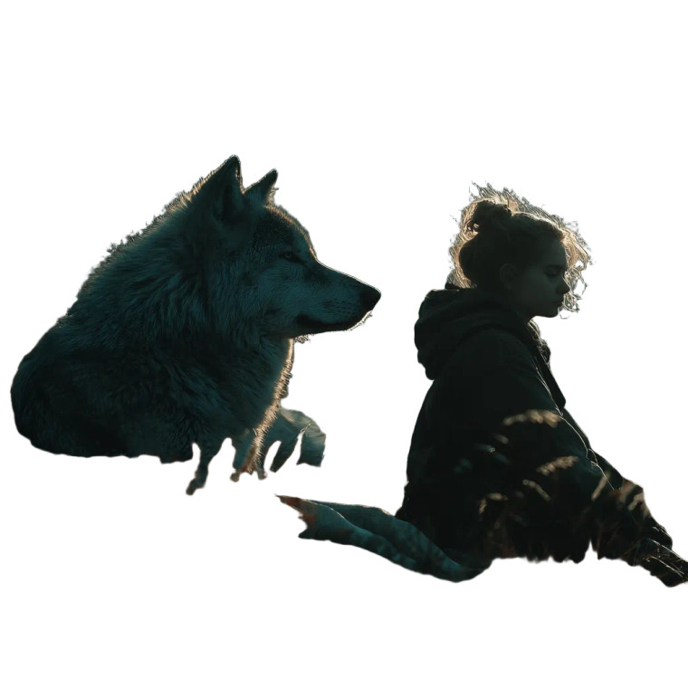 Girl And Wolf V3 Vinyl Car Decal Sticker – Waterproof & UV-Resistant 