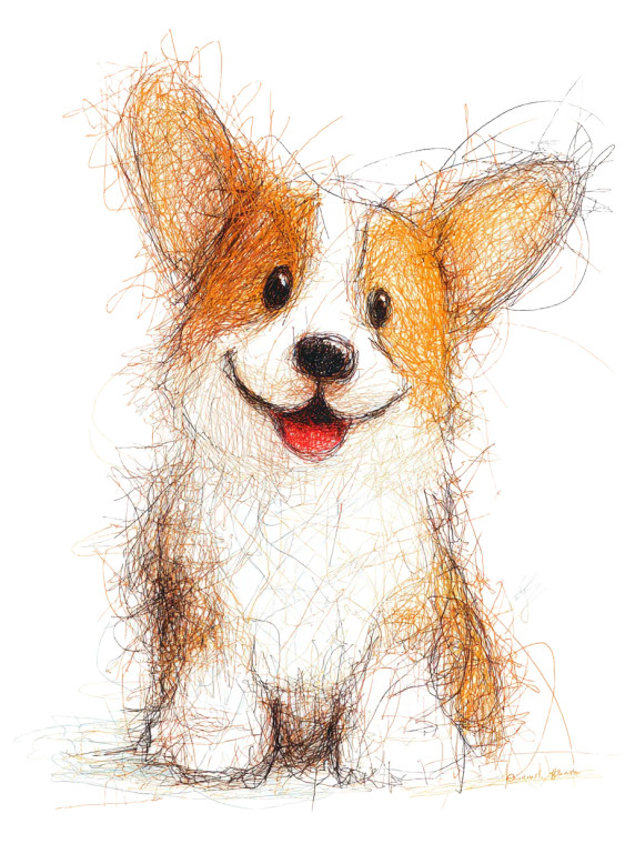 Cute Welsh Corgi Vinyl Car Decal Sticker – Waterproof & UV-Resistant 
