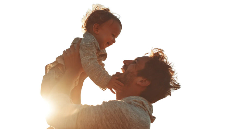 Joyful Father And Child Vinyl Car Decal Sticker – Waterproof & UV-Resistant 