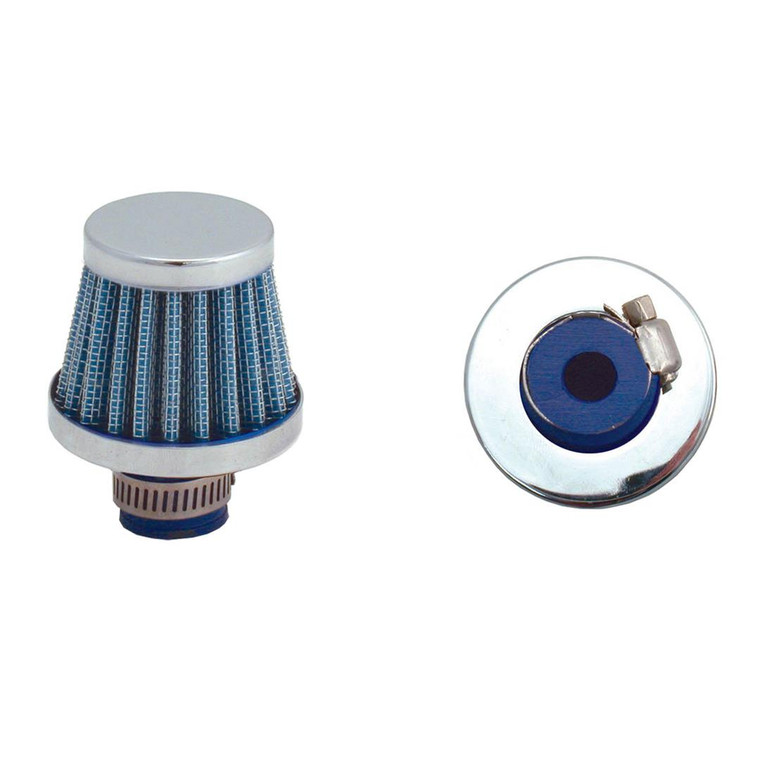 Enhance Your Engine with Spectre Crankcase Breather Filter | Mini Cone Design, Chrome Finish, Easy Clamp-On Installation