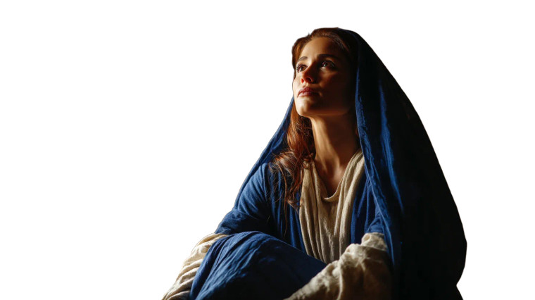 Maria In Contemplation Vinyl Car Decal Sticker – Waterproof & UV-Resistant 