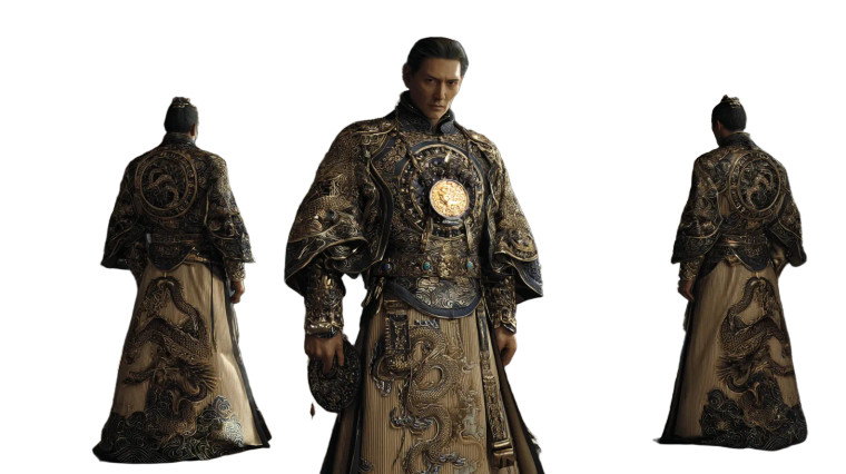 Chinese Emperor Portrait Vinyl Car Decal Sticker – Waterproof & UV-Resistant 