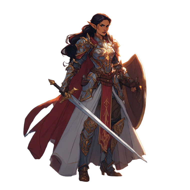 Half-Elf Paladin V3 Vinyl Car Decal Sticker – Waterproof & UV-Resistant 