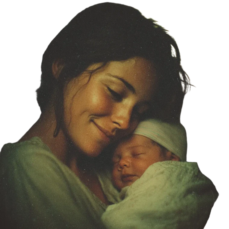 Mother And Newborn V23 Vinyl Car Decal Sticker – Waterproof & UV-Resistant 