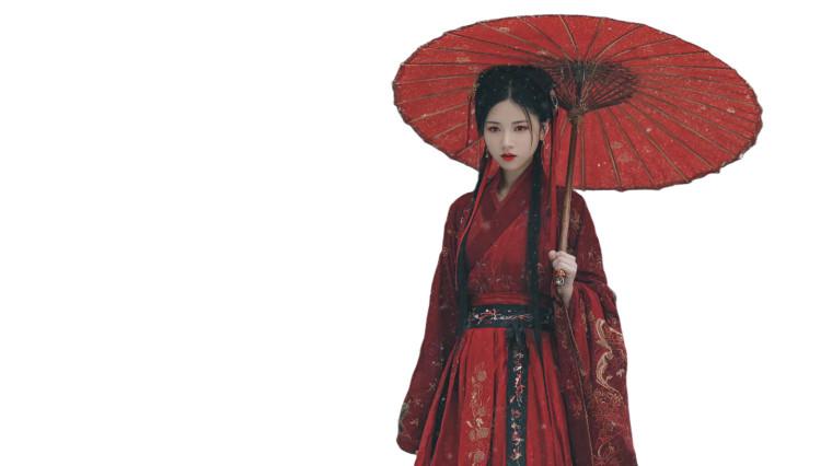 Ancient Chinese Girl V13 Vinyl Car Decal Sticker – Waterproof & UV-Resistant 