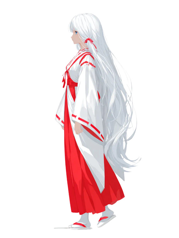 Shrine Maiden Girl Vinyl Car Decal Sticker – Waterproof & UV-Resistant 