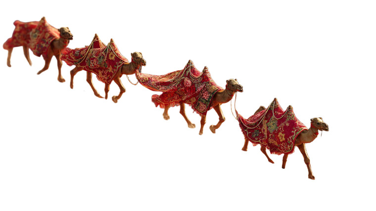 Desert Caravan Camels Vinyl Car Decal Sticker – Waterproof & UV-Resistant 