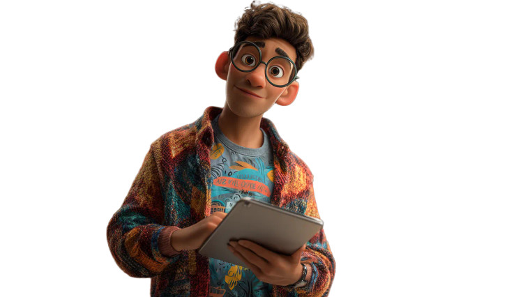 Pixar-Style Teacher V2 Vinyl Car Decal Sticker – Waterproof & UV-Resistant 